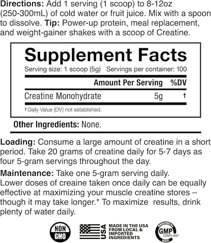 JNX SPORTS The Curse! Creatine Monohydrate Powder 100 Servings | Pure Micronized Creatine 5g Per