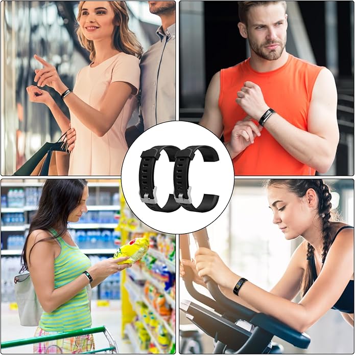Watch Bands Replacement for ID115plus HR, Very Fit Pro Activity Fitness Tracker Wrist Bands Set
