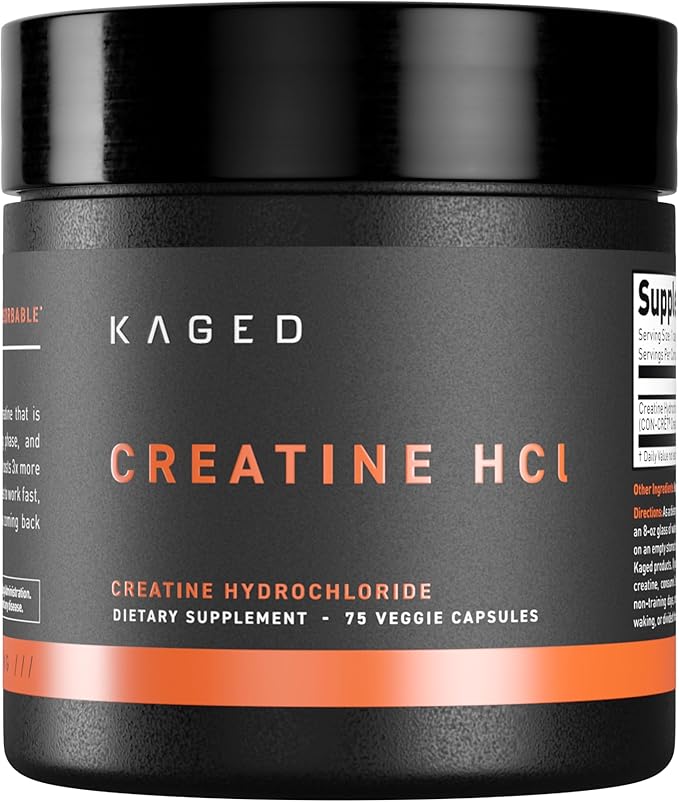 Kaged Creatine HCl Capsules | Unflavored | Muscle Building & Recovery | Patented Creatine