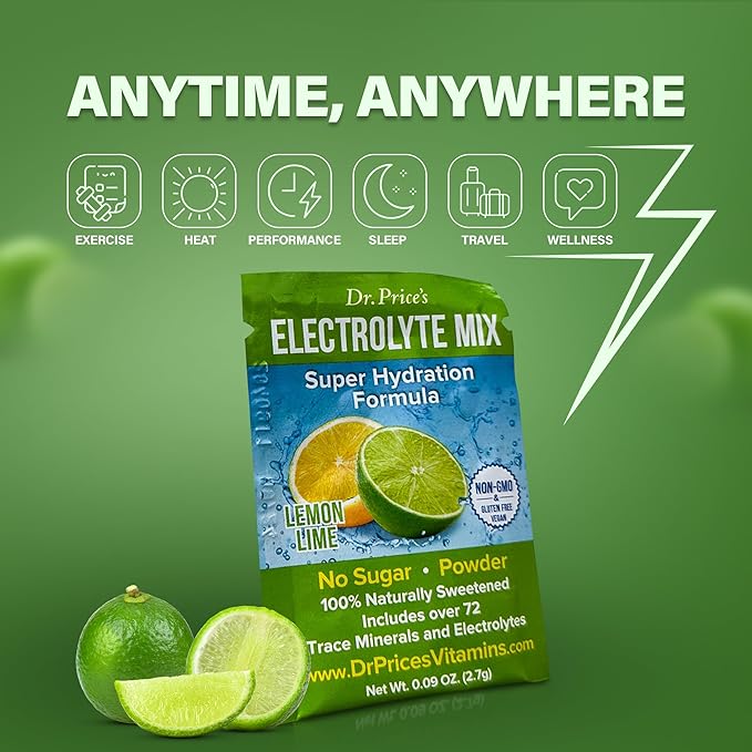 Dr. Price’s Electrolyte Mix | Sugar-Free Hydration Powder with 72+ Trace Minerals | No Sugar