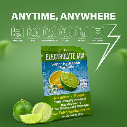 Dr. Price’s Electrolyte Mix | Sugar-Free Hydration Powder with 72+ Trace Minerals | No Sugar