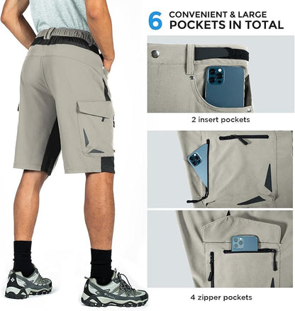 XKTTAC Men's Outdoor Quick Dry Lightweight Stretchy Shorts for Hiking, Tactical, Camping, Travel