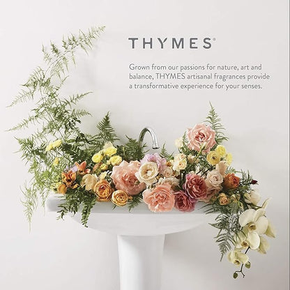 Thymes Frasier Fir Scented Candles for Home Decor - Green Pillar Candles for Women & Men - Place on