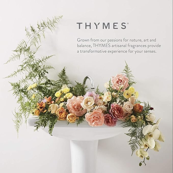 Thymes Frasier Fir Scented Candles for Home Decor - Green Pillar Candles for Women & Men - Place on
