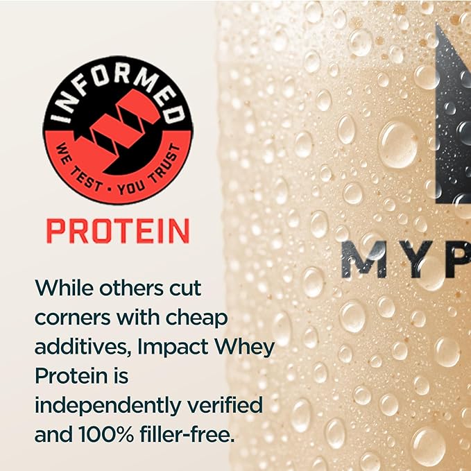 Myprotein Impact Whey Protein Powder, 2.2 Lbs (32 Servings) Vanilla Ice Cream, 22g Protein & 5g