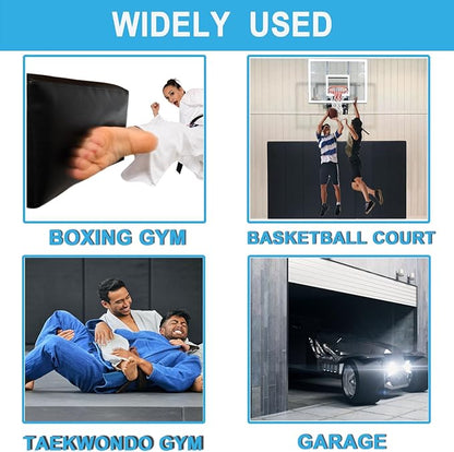 Basketball Wall Panels, 2" Thick Wall Pads for Gym, Gym Wall Padding with Waterproof Leather, Anti