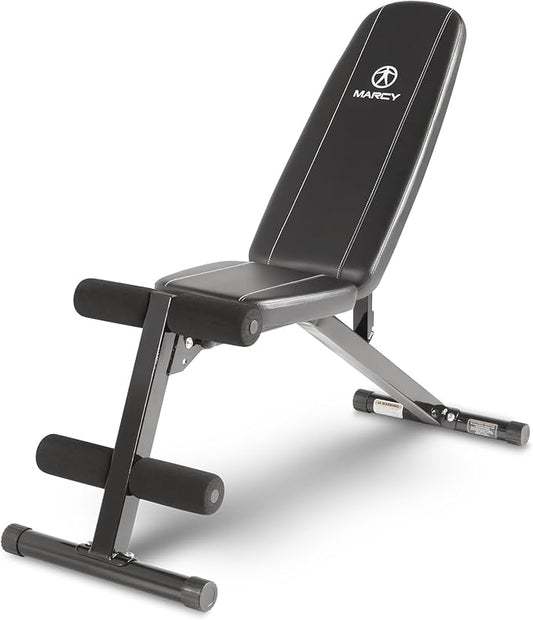 Marcy Multi-Position Adjustable Utility Bench for Home Gym Weightlifting and Strength Training