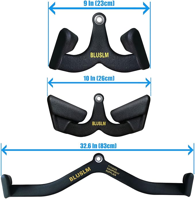 LAT Pull Down Bar for Cable Machine, LAT Pulldown Attachments T Bar V Bar Cable Attachment, Back