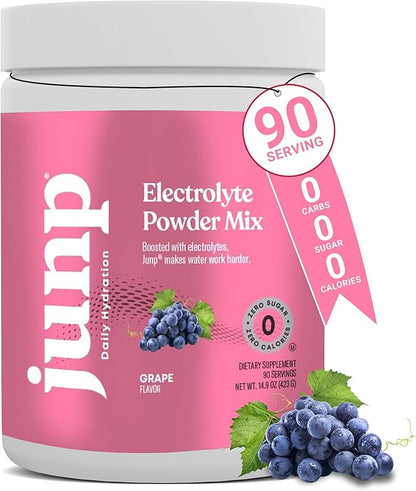 JUNP Electrolytes Powder No Sugar No Carbs – Vine Ripened Grape Keto Electrolyte Drink Mix