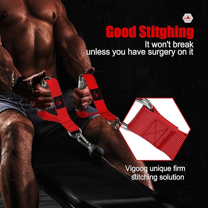 Heavy Duty Metal Workout Handles，Replacement Grip Attachments for Cable Machines, Resistance Bands