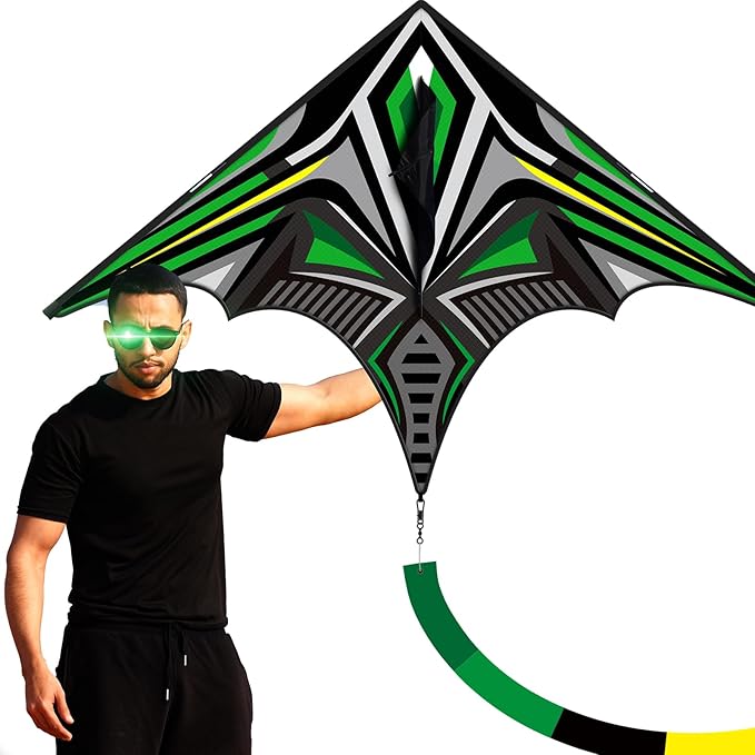 Delta Mecha Kite - for Kids & Adults, Easy to Fly, 36 x 55 Inches, Beginner Kites for Beach Days &