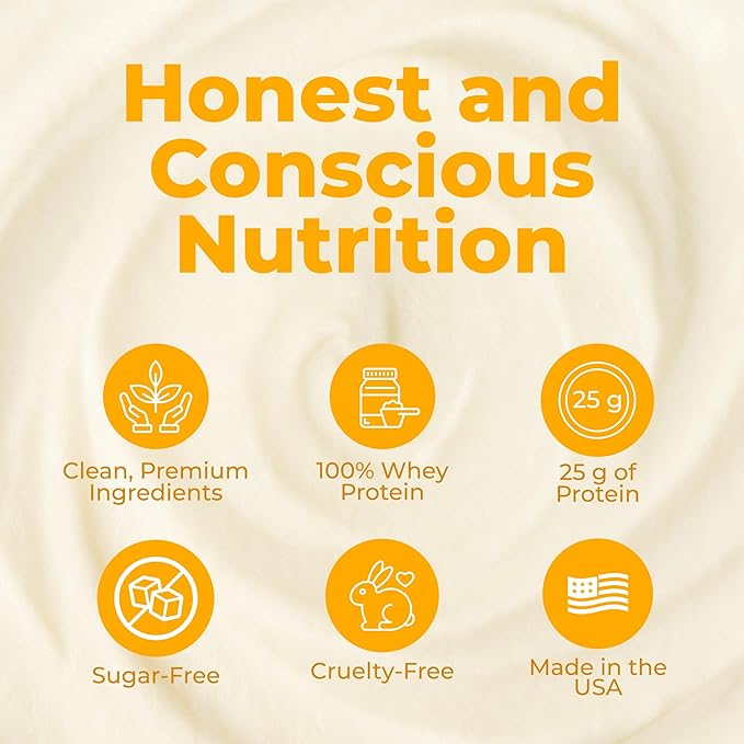 About Time Whey Protein Isolate Powder 25g Vanilla, Natural Ingredients, Non-GMO, Gluten-Free