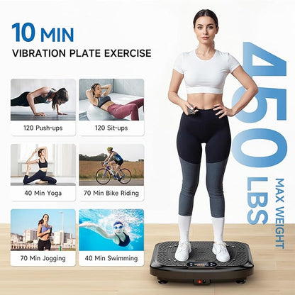 Vibration Plate Exercise Machine Weight Loss, Full Body Workout Vibration Plate Lymphatic Drainage