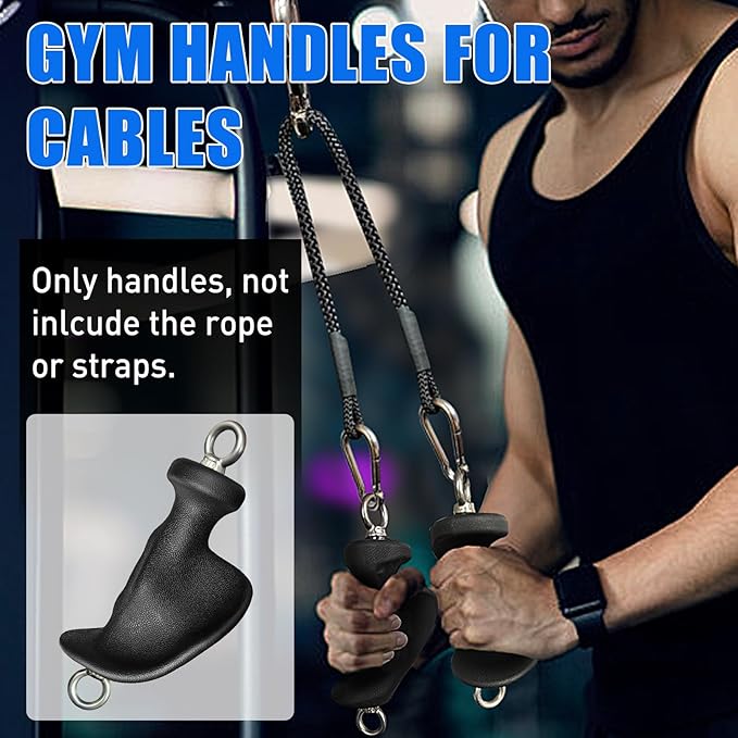 Ergonomic Tricep Rope Pulldown Attachments, Upgraded 27 32 40 & 47 Inch Extra Long Triceps Rope