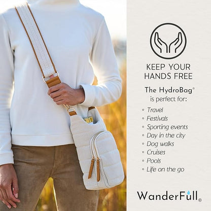WanderFull® Original HydroBag® Collection, Water Bottle Holder w/Strap & Phone Pocket, Hands-Free