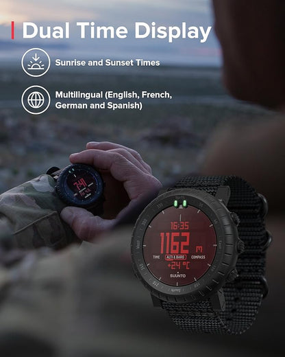 SUUNTO Core Alpha Sports Watch, Classic Outdoor Adventure Watch with Red Backlight, Altimeter