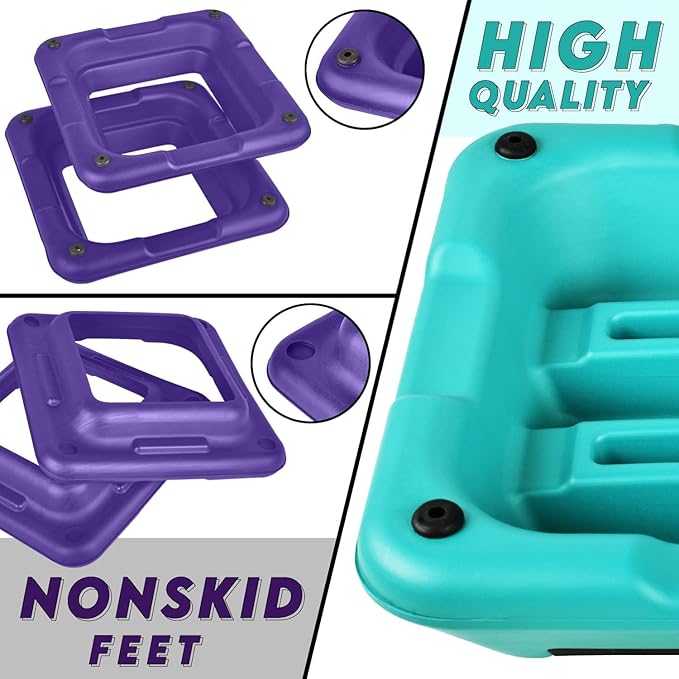 Yes4All 16"x16" Adjustable High Step Aerobic Platform with 4 Risers, Height-Adjustable