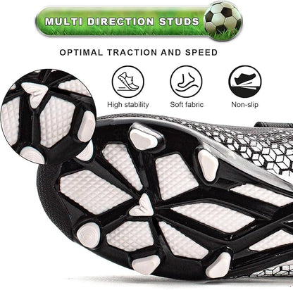RUNIC Kids Soccer Cleats for Boys and Girls - Small and Big Kid Athletic Outdoor Football Shoes