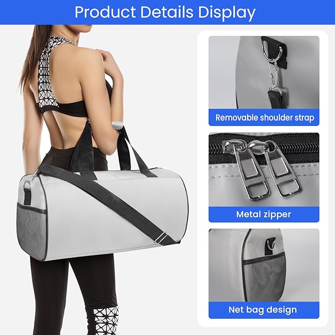 C&F BOGMOST Small Gym Bag for Travel & Duffel - 17 Inch Lightweight Carry On Bag for Men & Women