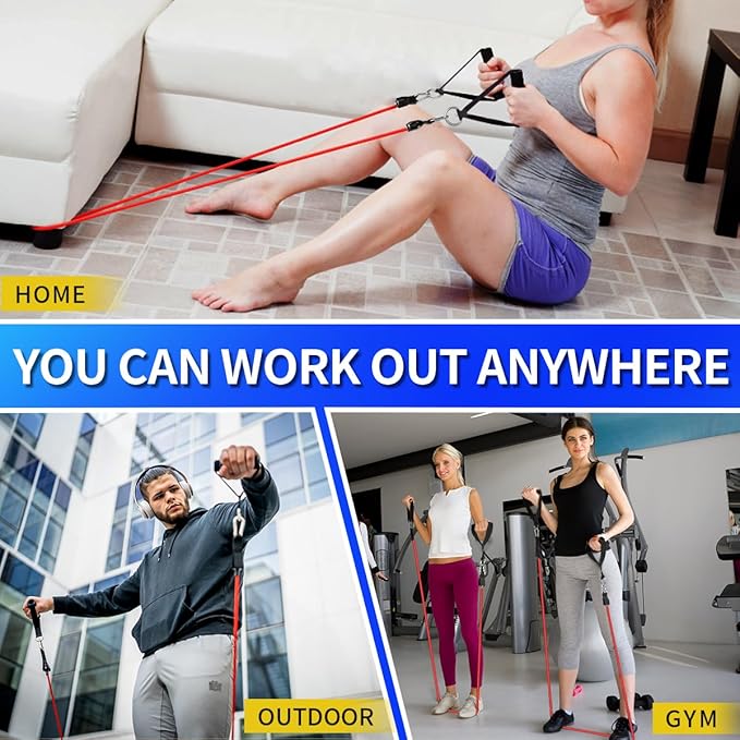 WHATAFIT Resistance Bands, Exercise Bands，Resistance Bands for Working Out, Work Out Bands with