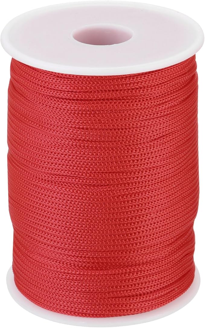 MECCANIXITY 1/12 Inch Polypropylene Rope Braided Ropes, 328ft Nylon Rope Hollow Utility Cord for