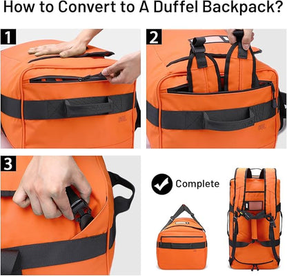MIER Water Resistant Backpack Duffle Heavy Duty Convertible Duffle Bag with Backpack Straps for