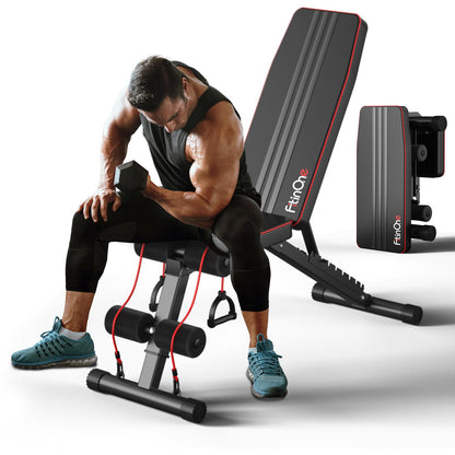 FitinOne Adjustableb Weight Bench for Home Gym, Foldable Bench Press for Full Body Workout, 660 lbs