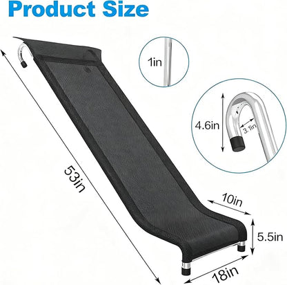 Ergonomic Trampoline Slide with Buffer Region for Children Kids, Outdoor Trampoline Slide