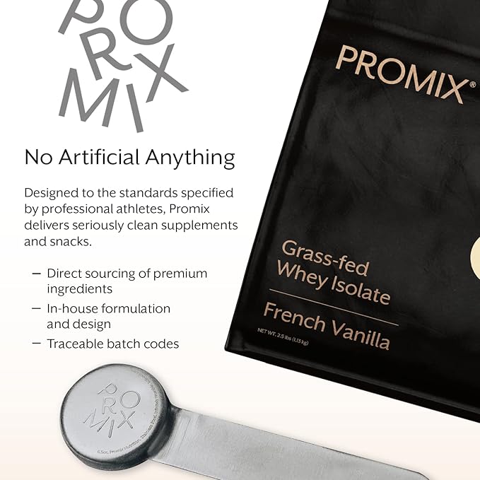ProMix Nutrition Whey Protein Isolate Powder, Vanilla - Grass-Fed - ­Post Workout Fitness &