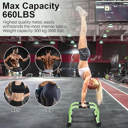 AmazeFan Parallettes Bars, Push Up Bars Strength Training For Handstands, Full Planche & Dips