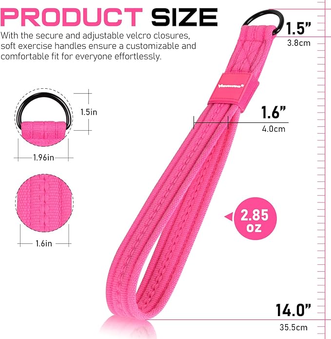 Tricep Rope Cable Attachment Handles for Gym, 13inch Exercise Handles, Tricep Pull Down Attachments