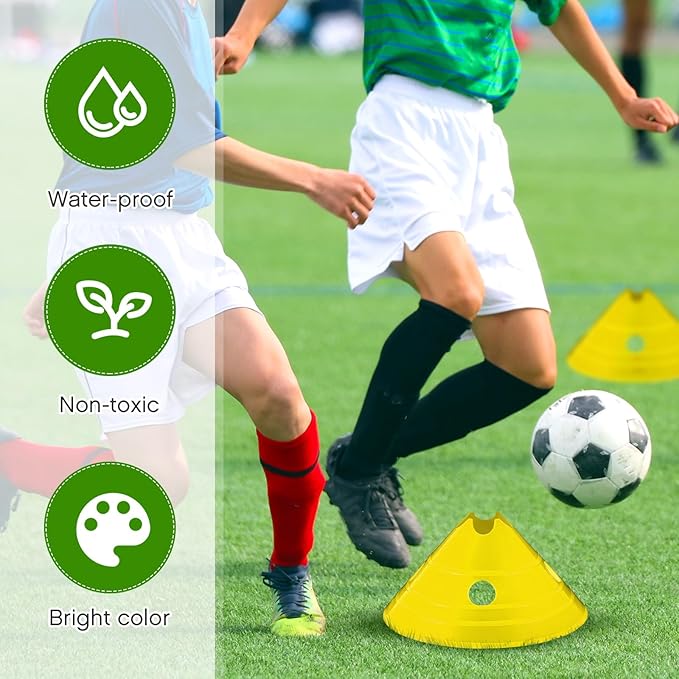 ShinyRelief Jumbo Disc Cones Jumbo Soccer Cones with Mesh Bag Giant Large Agility for Soccer