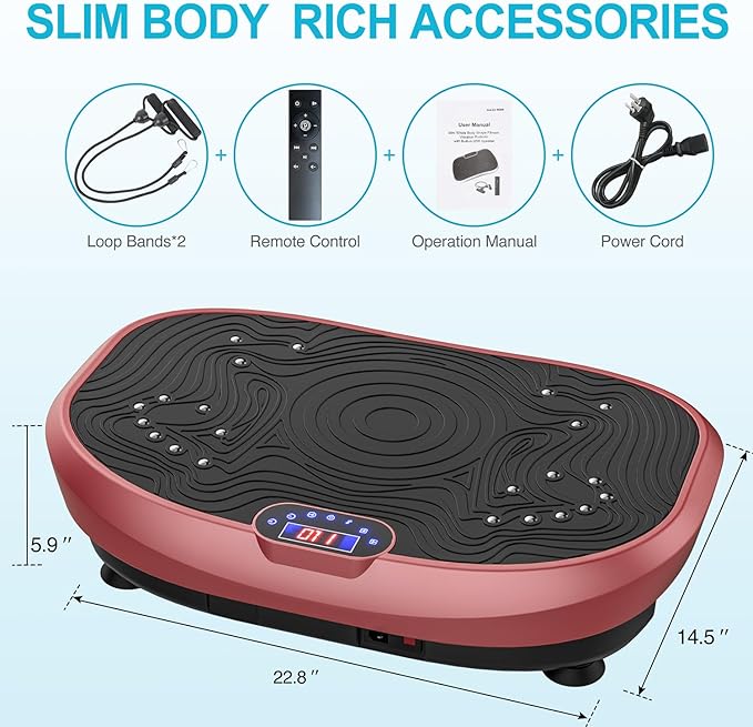 AXV Vibration Plate Exercise Machine Whole Body Workout Power Vibrate Fitness Platform Vibrating