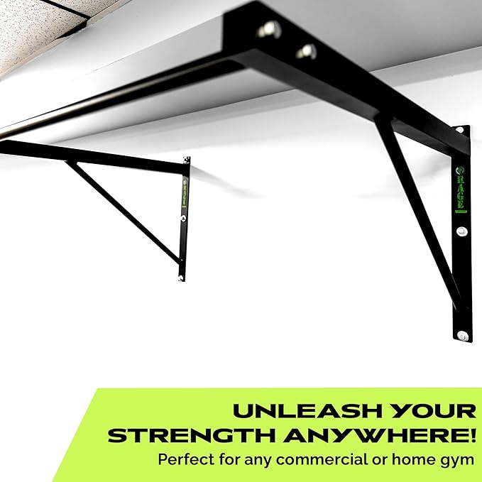 Heavy-Duty Wall Mounted Pull Up Bar - 500 lbs Weight Capacity | Maintain Upper Body Strength & Core