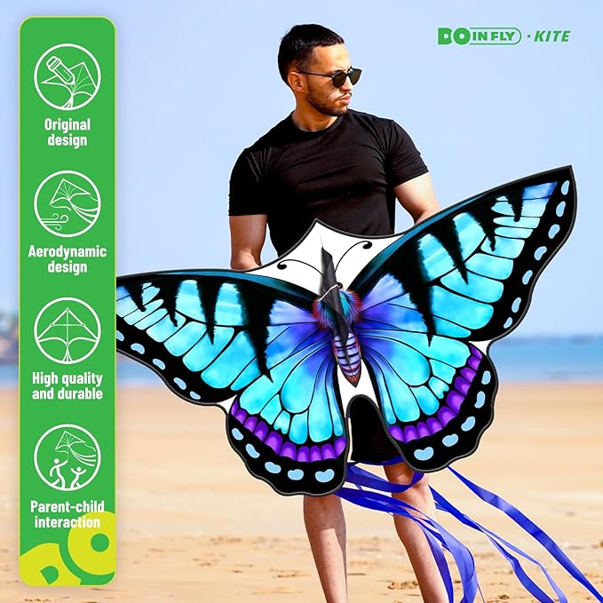 Kite-Butterfly Kites for Kids and Adults, Easy to Fly for Beginner, Durable and Eye- Catching