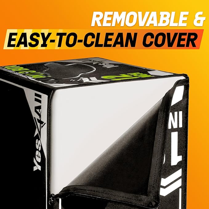 Yes4All 3-in-1 Soft-Padded Plyo Box With Wooden Core, Non-Slip Multi-Use Cushioned Plyometric Jump