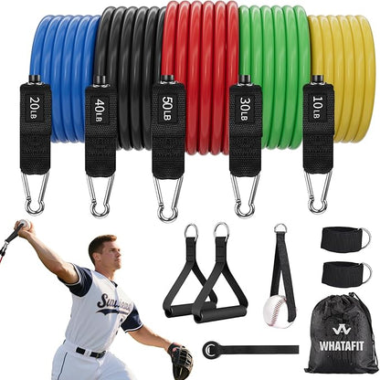 WHATAFIT Resistance Bands, Exercise Bands，Resistance Bands for Working Out, Work Out Bands with