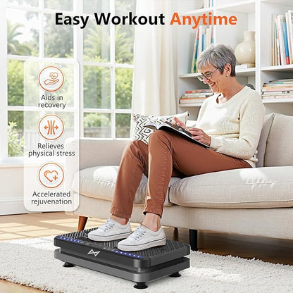 AXV Vibration Plate Fitness Platform Exercise Machine Vibrating Shaking Full Body Shaker Workout
