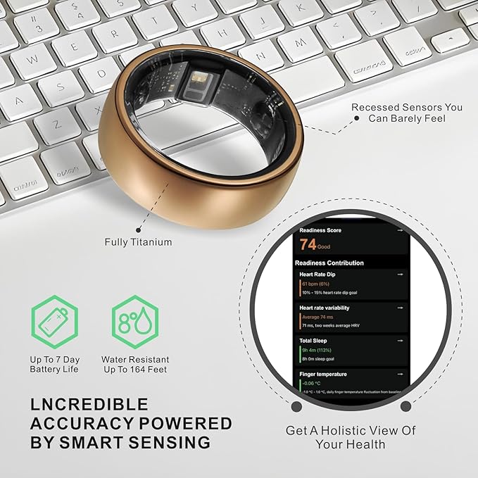 Smart Ring, Activity Trackers, Sleep Ring, Fitness Tracking, Stress Tracker, Heart Rate