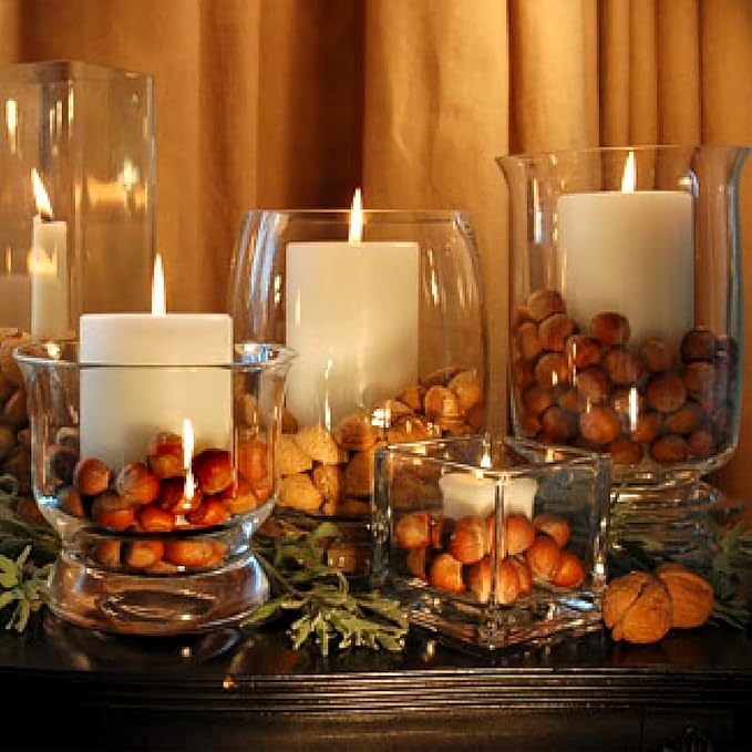 4 Packs Unscented 2x3 Inch White Pillar Candles, Small Dripless Cylinder Wax Candles for Home