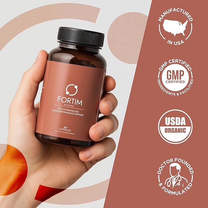 Fortim - Testosterone Support Supplement | Made by Doctors | for Vitality and Hormonal Health |
