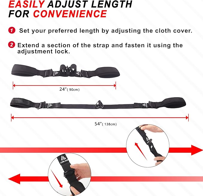 Tricep Rope Cable Attachment Adustable Length (24-54 Inch) ,Ideal Alternative for 27 36 48 Inch