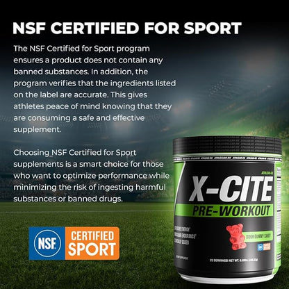 X-CITE Pre-Workout by ATHLEAN-X - Enhanced Formula with Beta-Alanine, Creatine & Caffeine for