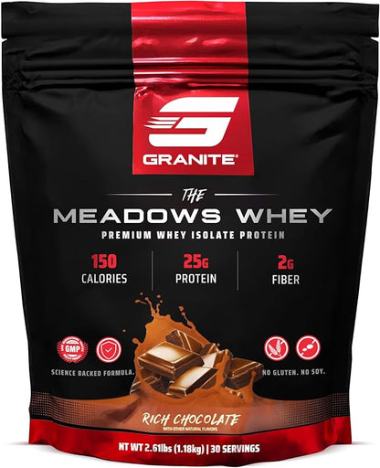 Granite Supplements The Meadows Whey Protein Isolate Protein Powder for Lean Muscle with 150