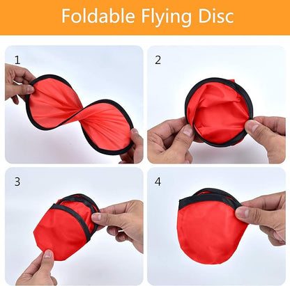 Mototo 72 Pieces Foldable Flying Disc Fans with Bag Folding Pocket Toy Set for Kids Fun Birthday