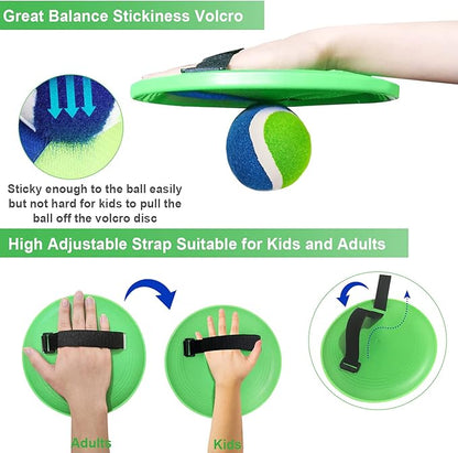 Jalunth Ball Catch Set Games Toss Paddle - Pool Beach Toys Back Yard Outdoor Games Backyard Throw