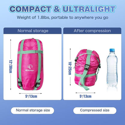 REDCAMP Kids Mummy Sleeping Bag for Camping, 3 Season Cold Weather Sleeping Bag Fit Boys,Girls &