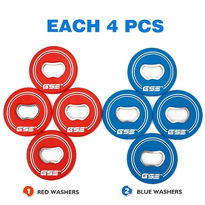 GSE Games & Sports Expert Set of 8 Replacement Washers with Bottle Opener for Washer Toss Game