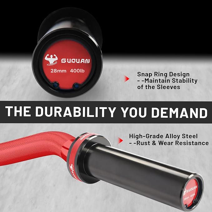 Olympic EZ Curl Barbell Bar, 400LBS Weight Capacity Olympic Curl Bar, 4ft Barbell Weight Bar with