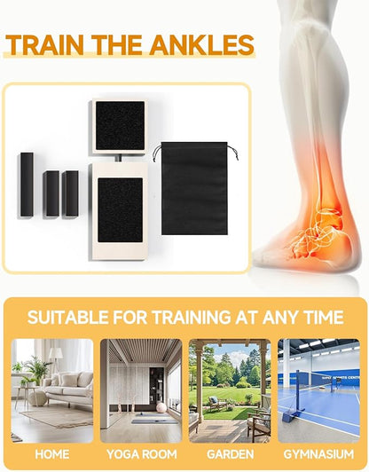 Sidekick Ankle Board,2PCS Blackboard Foot Trainer Single-Leg Balance Board Ankle Strengthener Foot